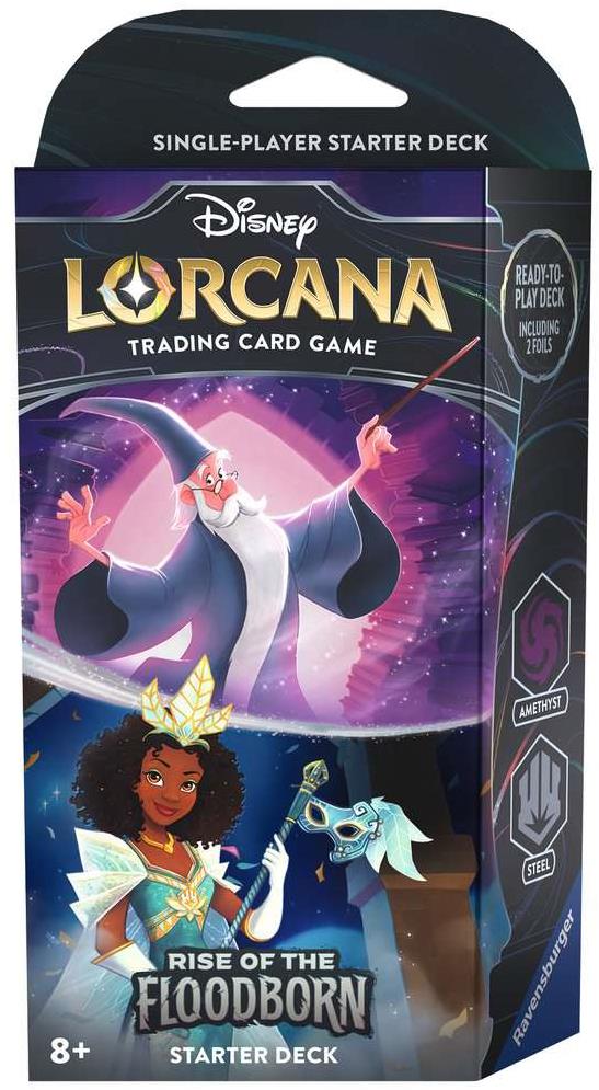 Disney Lorcana: Rise of the Floodborn TCG Starter Deck Amethyst & Steel