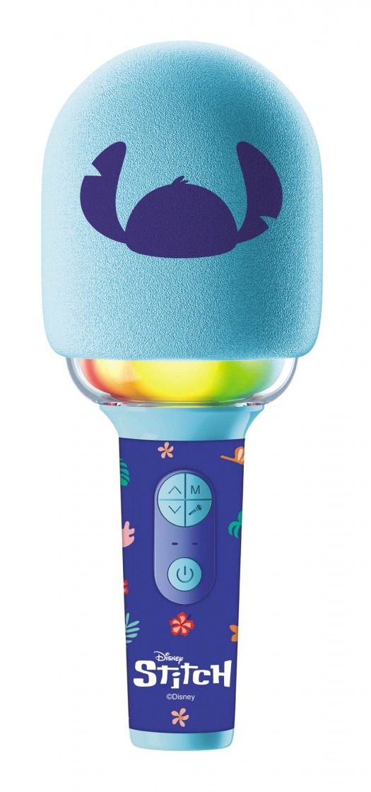Stitch Bluetooth/Bezdrátový Karaoke Mikrofon se zvukem a světelnými efekty