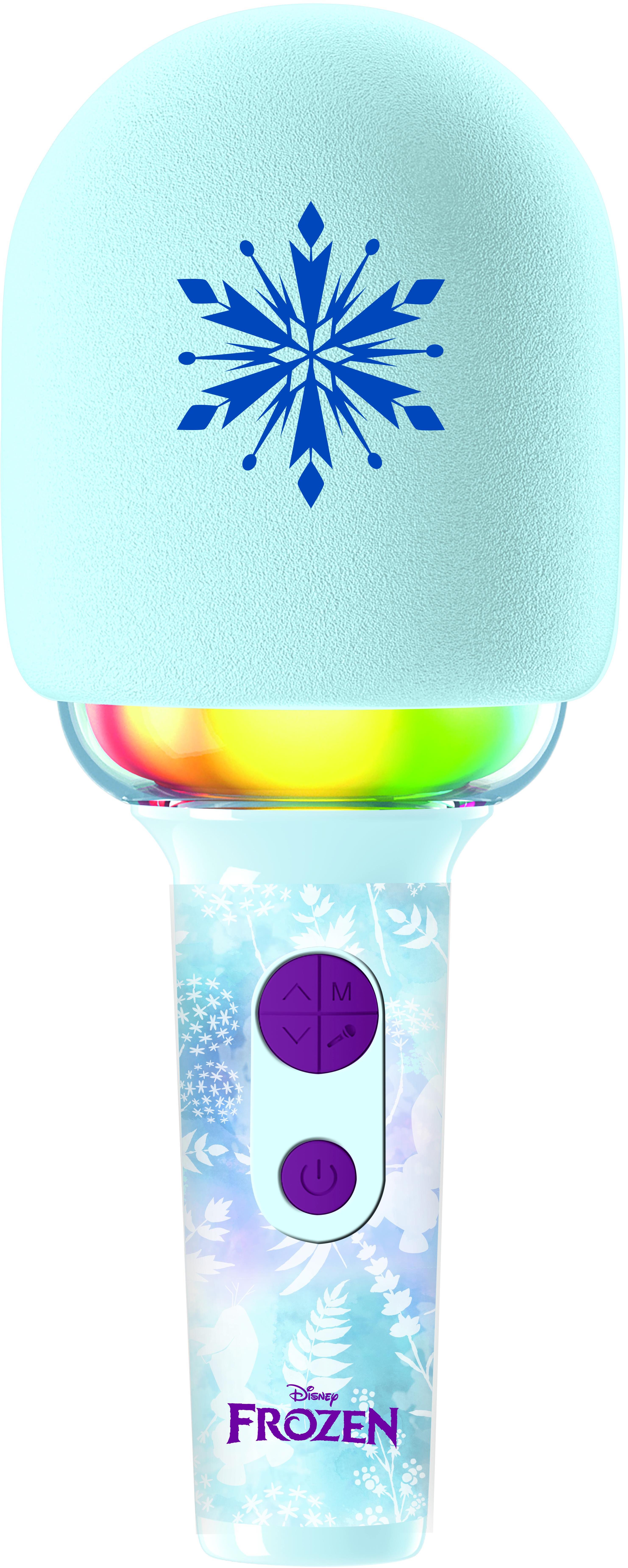 Ledové Království Bluetooth/Bezdrátový Karaoke Mikrofon se zvukem a světelnými efekty