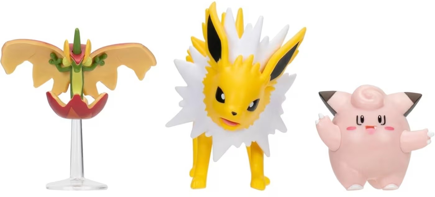 Pokémon figurky - Clefairy, Flapple, Jolteon