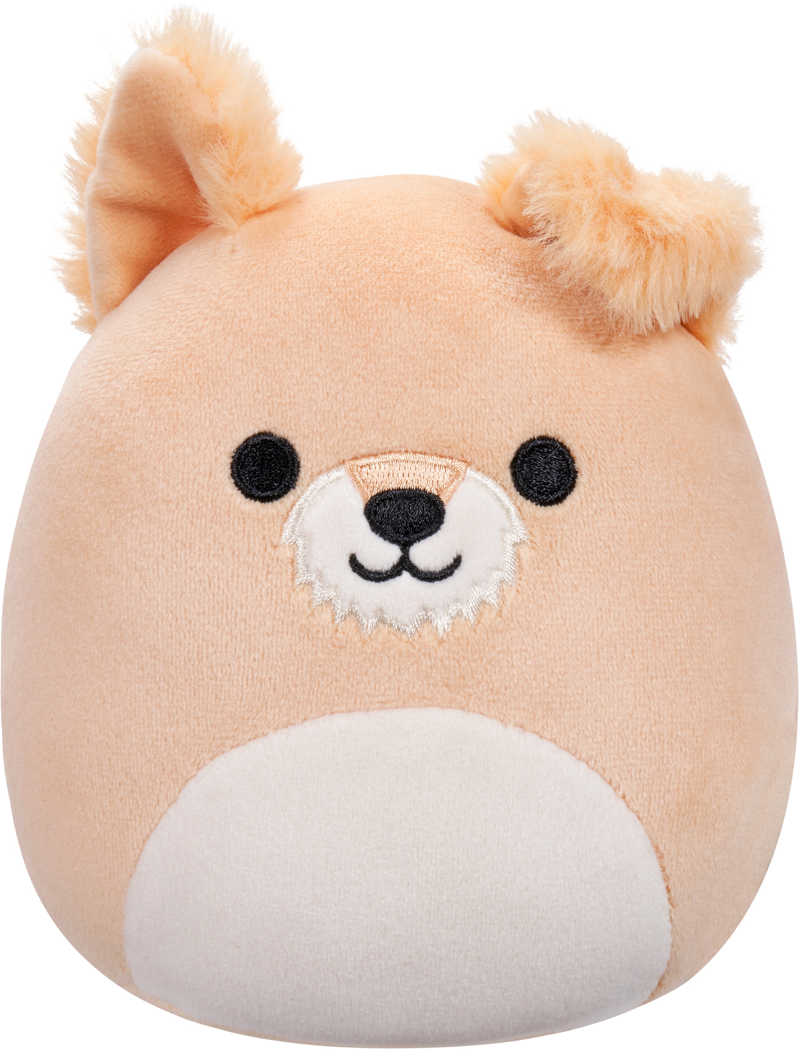 Squishmallows Cooper – světle hnědý pes s bílým bříškem