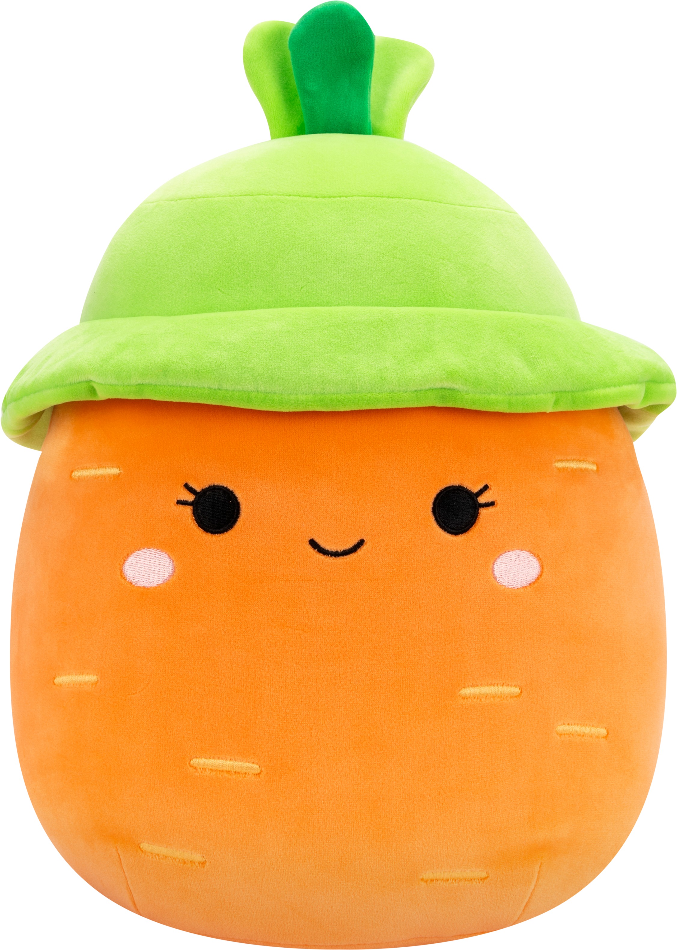 Squishmallows Caroleena – oranžová mrkev se zeleným kloboukem