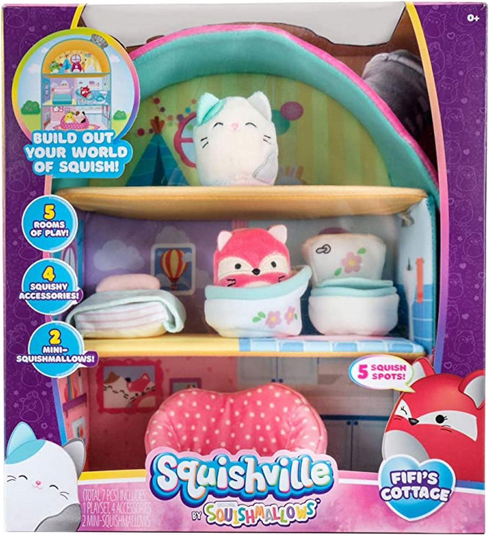 Squishville velký měkký herní set – Fifiina chaloupka