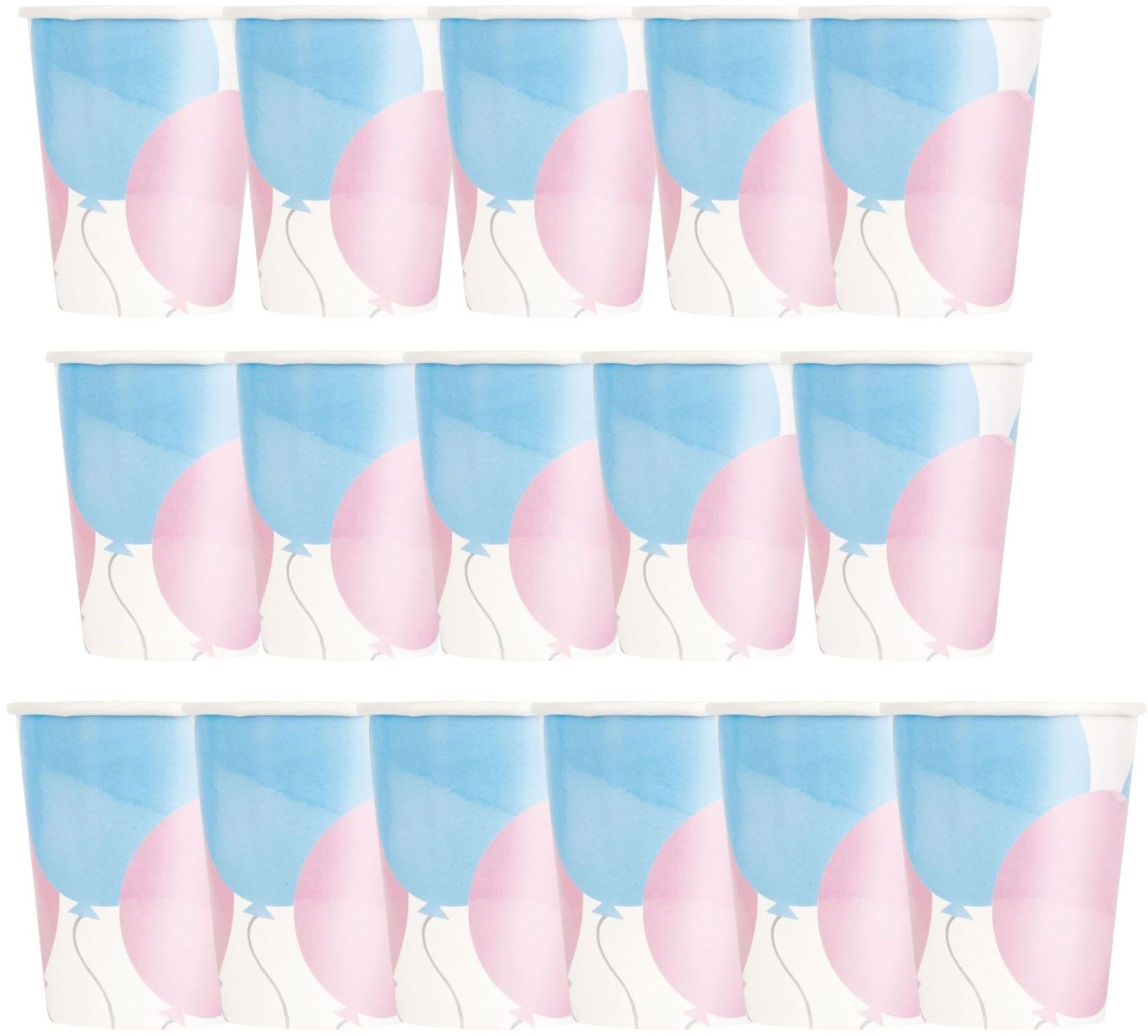 Unique gender reveal, boy or girl, kluk nebo holka, papírový, 270 ml, 16 ks