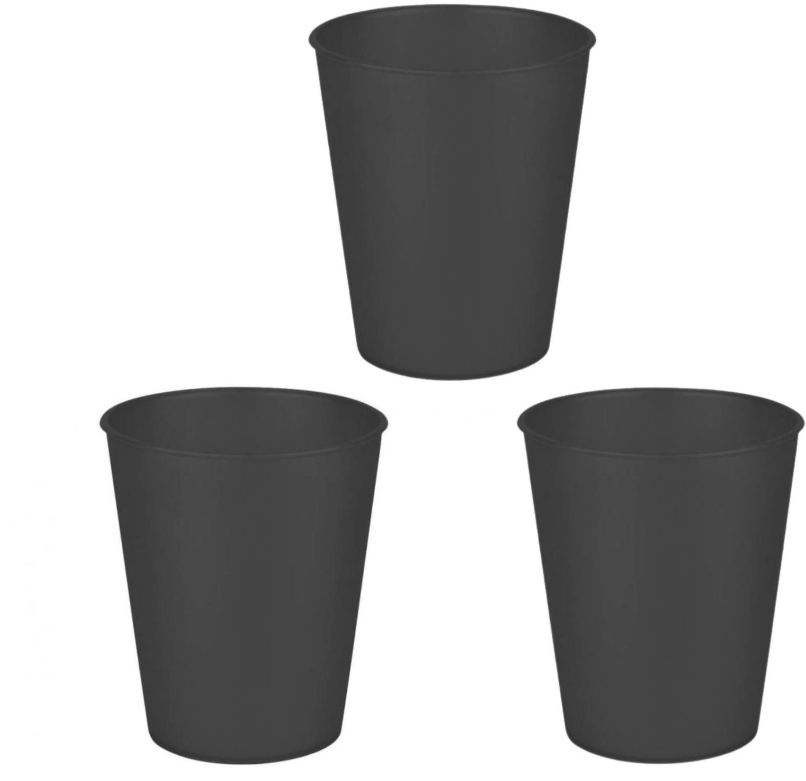 GODAN Plastový párty kelímek černý/silvestr 250 ml, 3 ks