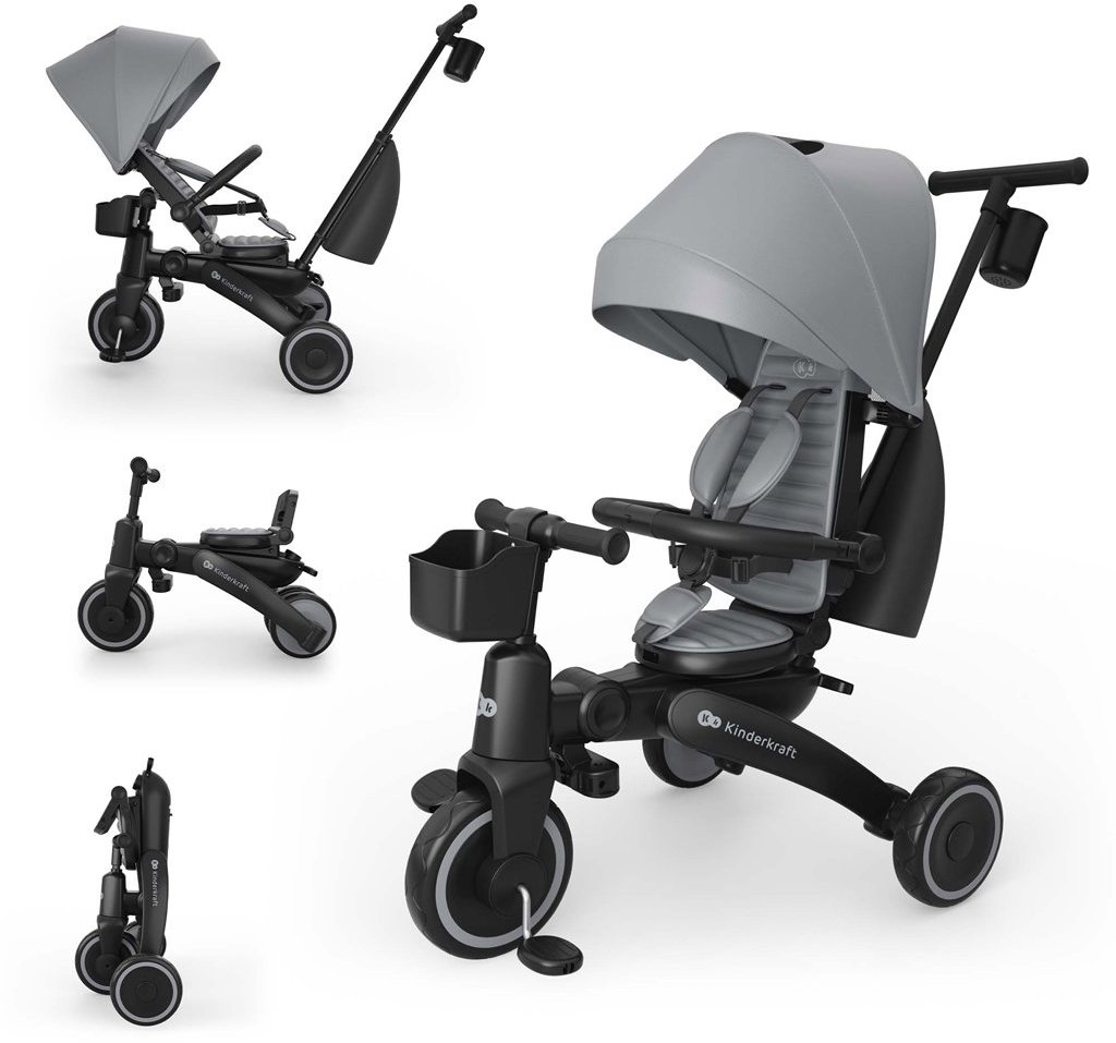 Kinderkraft Tříkolka Jazz 3 Grey, 9 m+