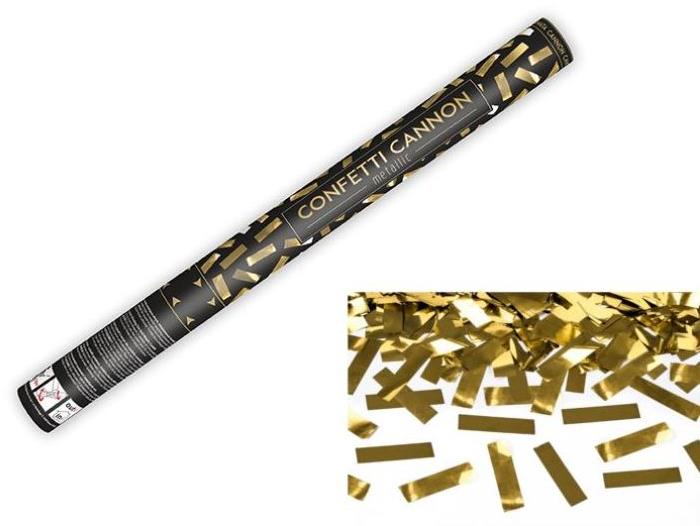 Párty konfety 60 cm - zlaté metalické - silvestr