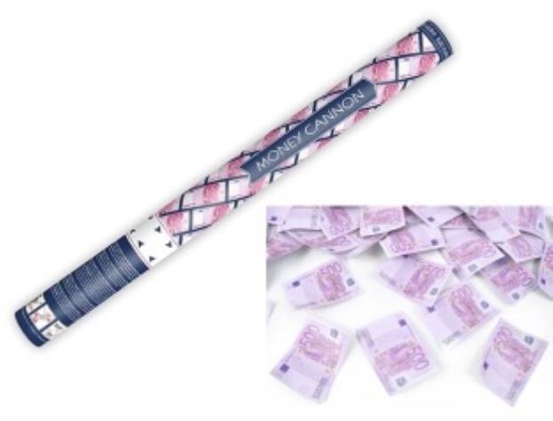 Párty konfety 60 cm - bankovky 500 eur