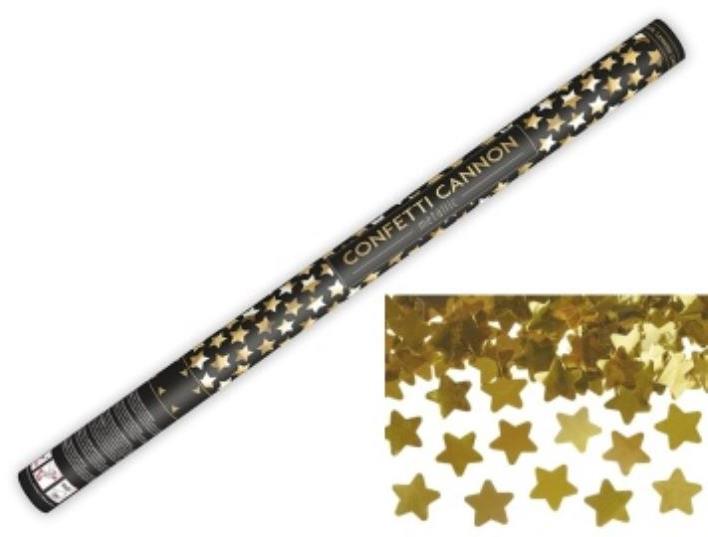 Párty konfety 80 cm - zlaté metalické hvězdičky - silvestr