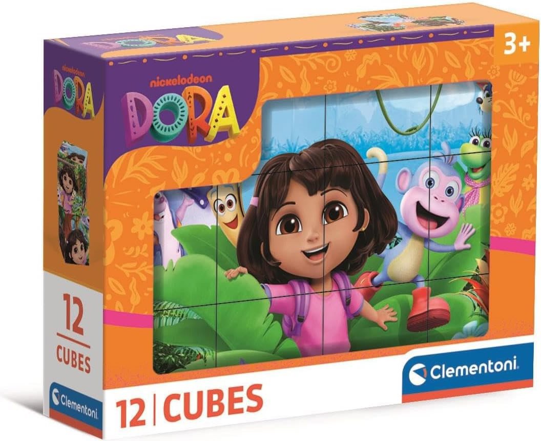 Clementoni Obrázkové kostky 12 kostek Dora Průzkumnice