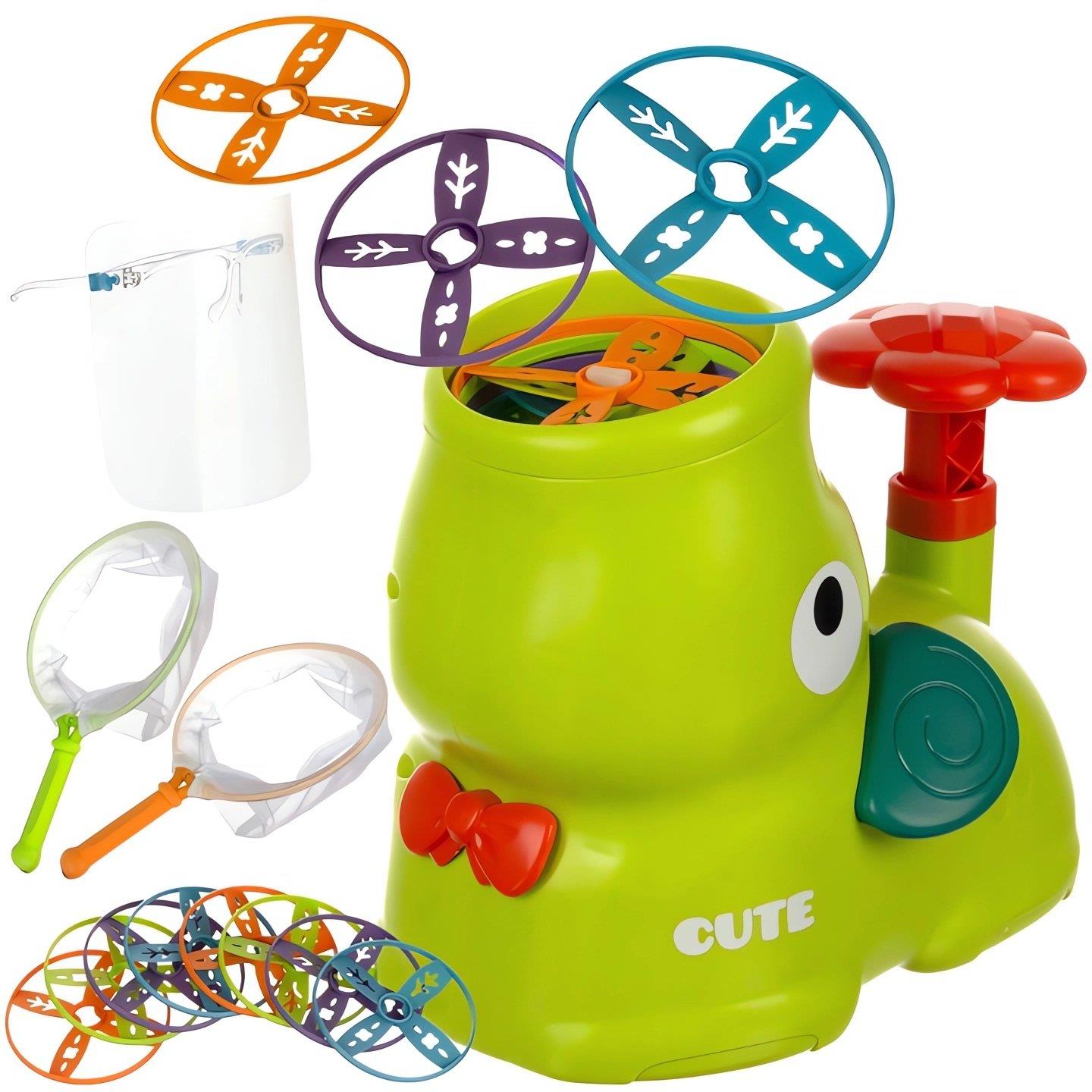 Kruzzel 24840 Arkádová hra Chyť Frisbee slon, zelená