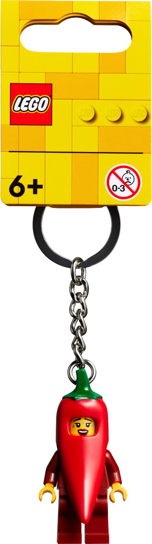 LEGO® Minifigurky 854234 Přívěsek na klíče – Dívka v kostýmu chilli papričky