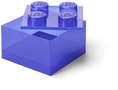 LEGO úložný box s víkem, třpytivě fialový