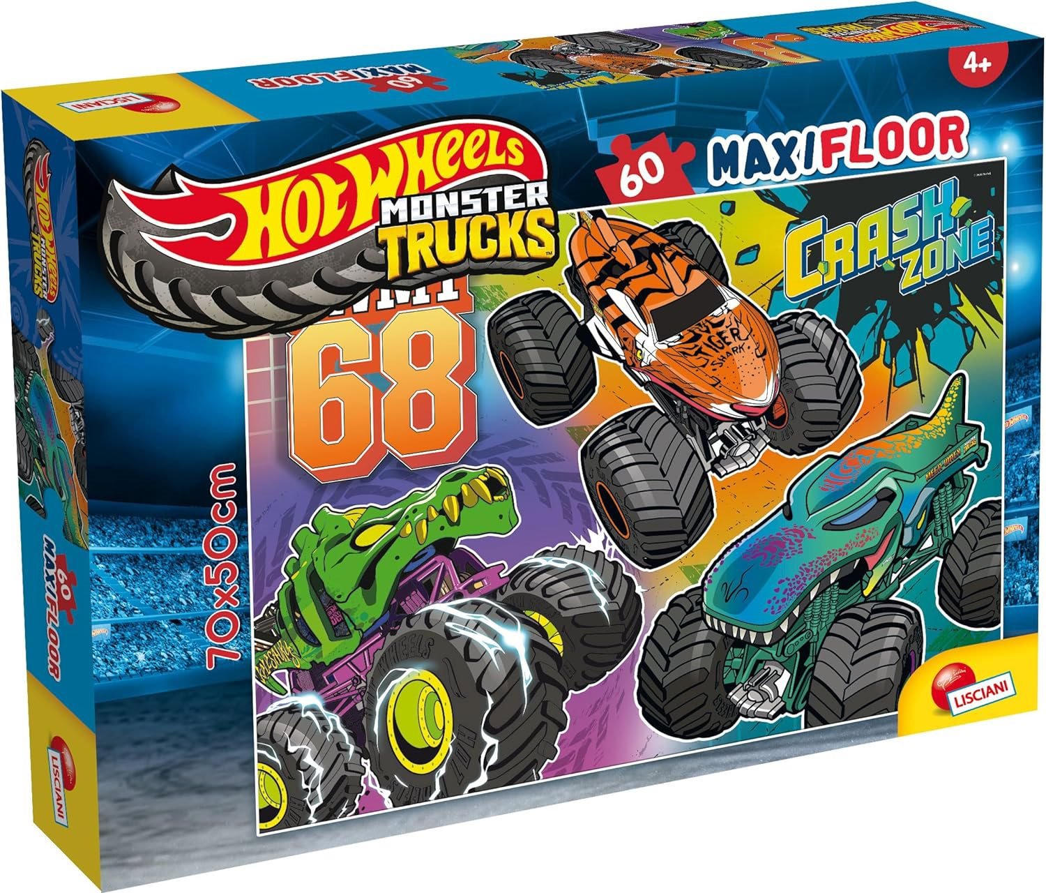Lisciani Puzzle MAXI 60 dílků Hot Wheels Monster Trucks