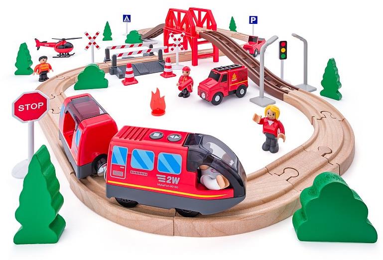 Woody Hasiči s elektrickou mašinkou 60 dílů