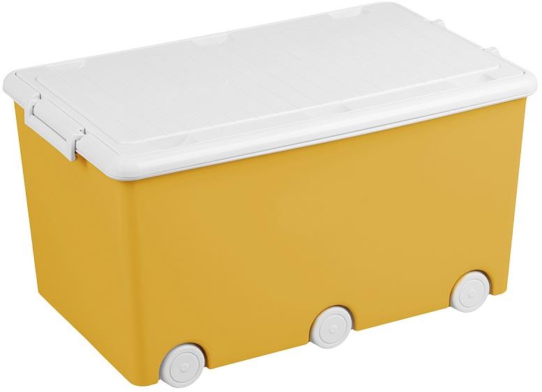 TEGA BABY Víceúčelový box na hračky žlutý