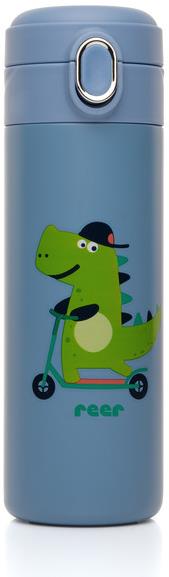 REER Láhev s brčkem 350 ml modrá
