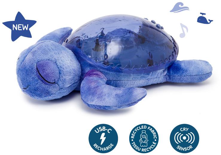 Fialová želva Cloud b Tranquil Turtle jako noční světlo pro děti