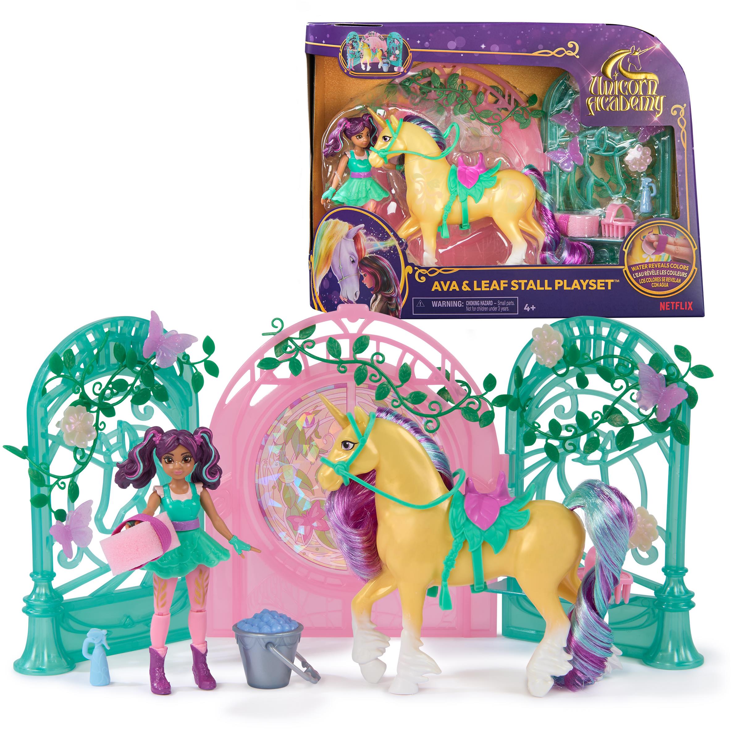 Unicorn Academy Ava & jednorožec Leaf měnící barvy