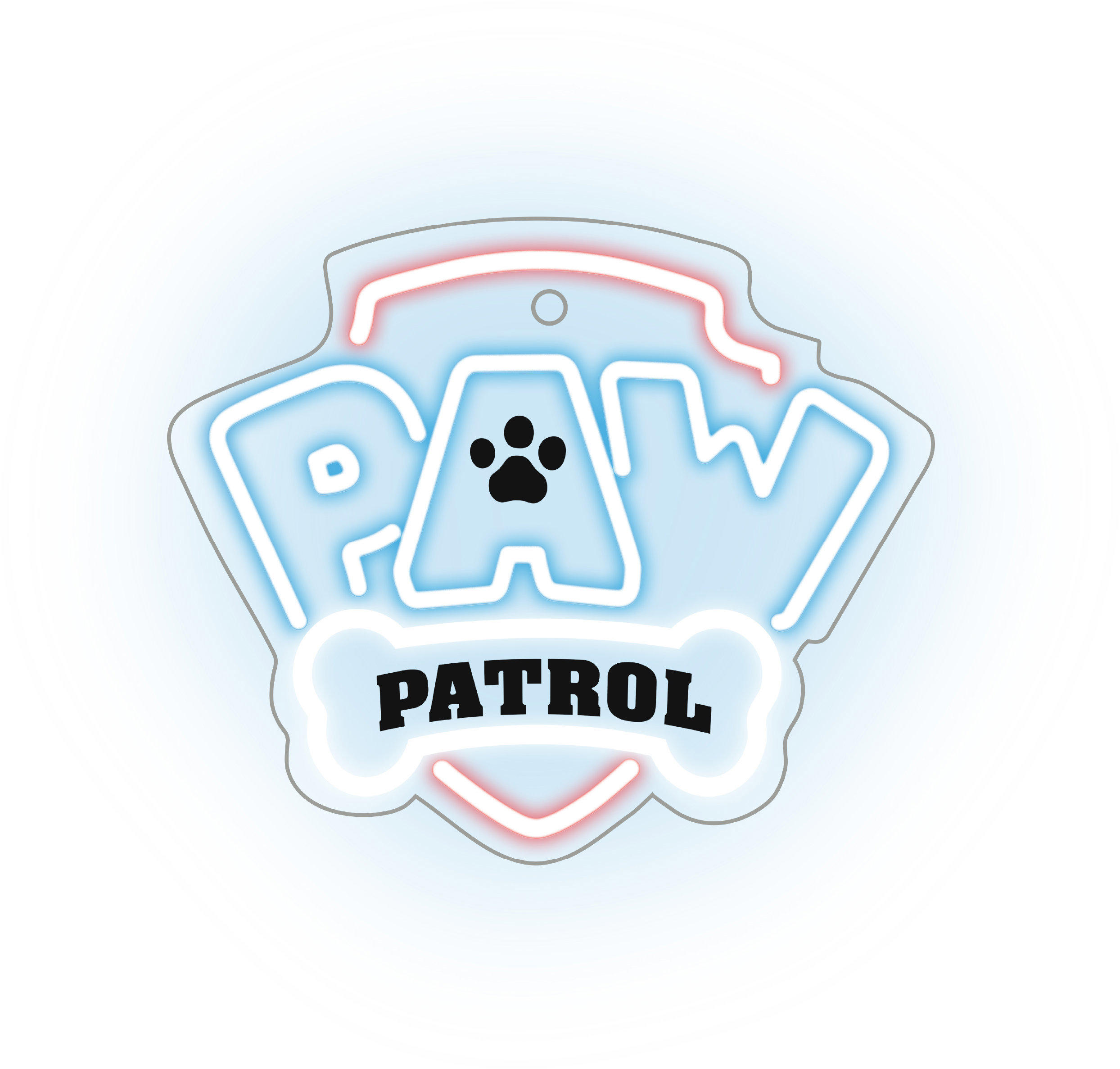 Tlapková patrola Dekorativní LED neon - Logo