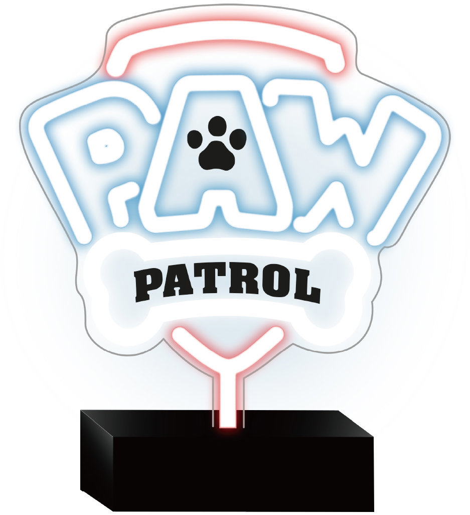 Tlapková patrola Dekorativní LED neon na stojanu - Logo