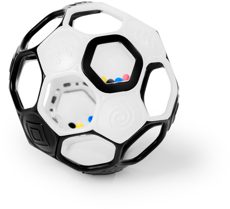 Oball Rattle Goals 10 cm Black/White