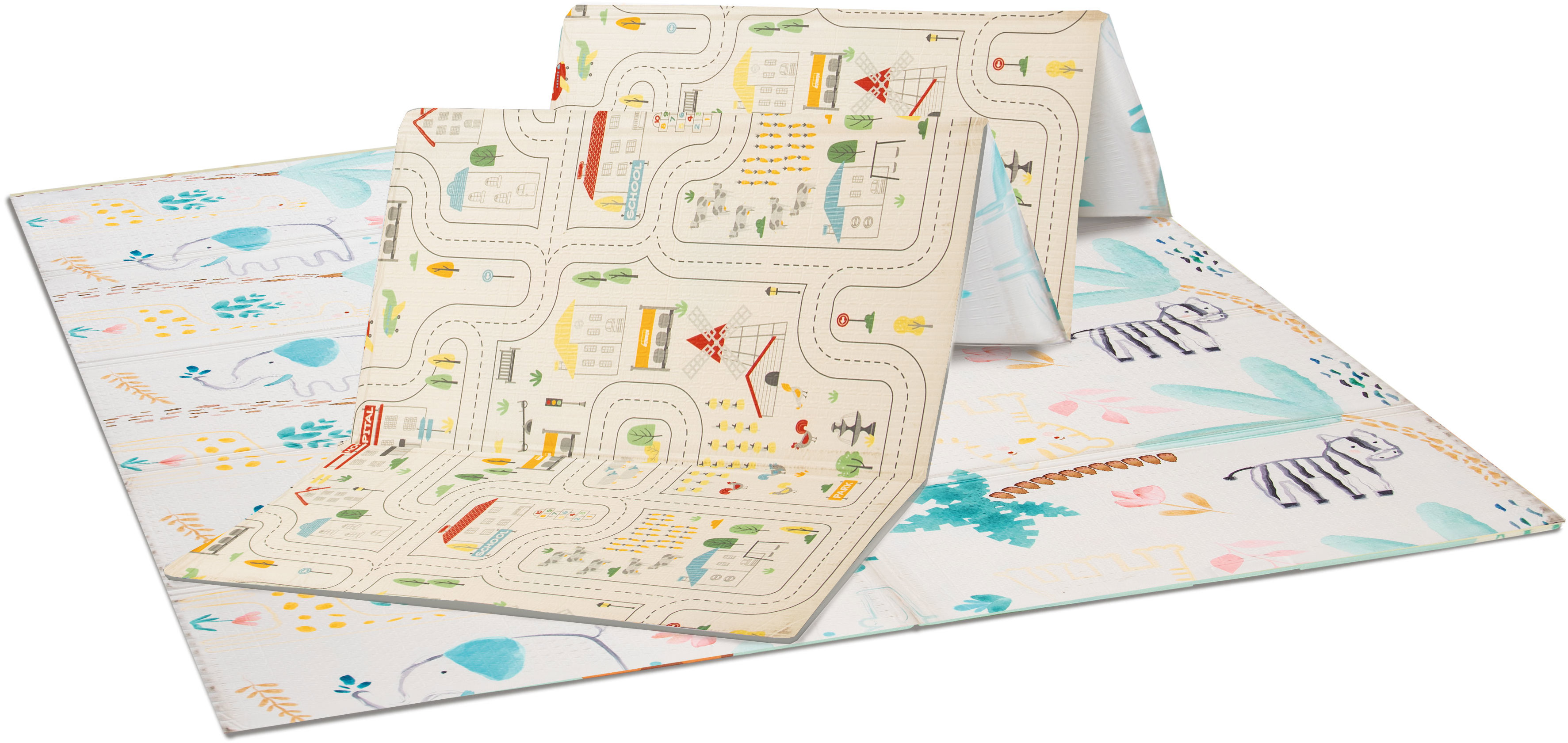 Asalvo Play Mat XL 120 × 180 cm Animals-City