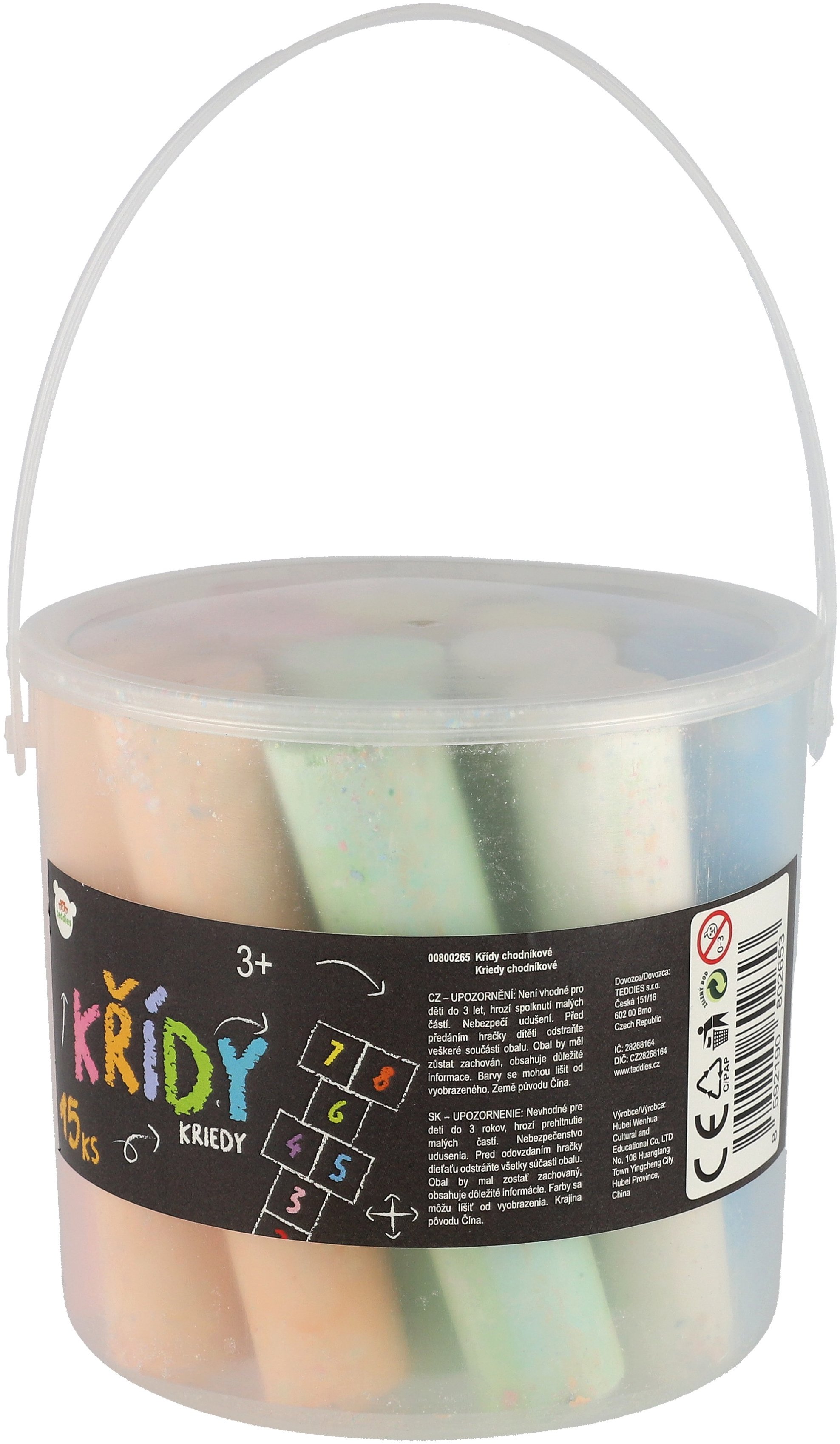 Teddies Křídy barevné chodníkové