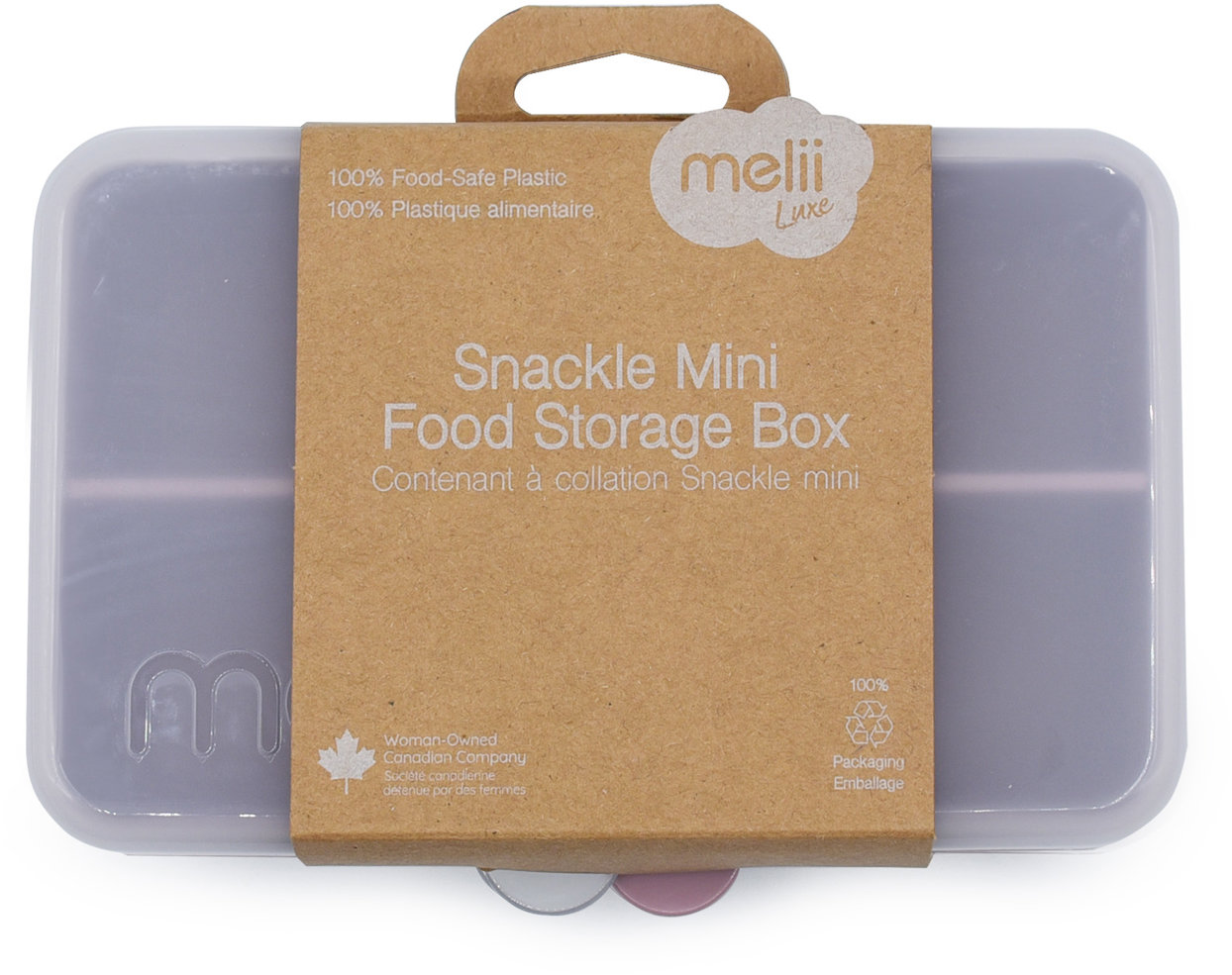 Melii Snackle krabička na svačinu mini Luxe růžová