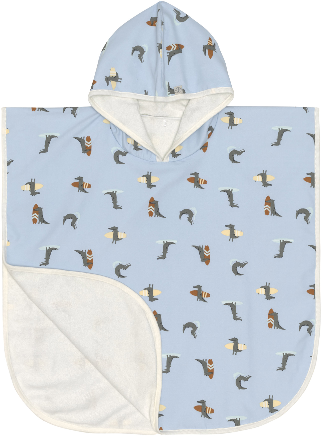 Lässig Beach Poncho crocodile sky blue