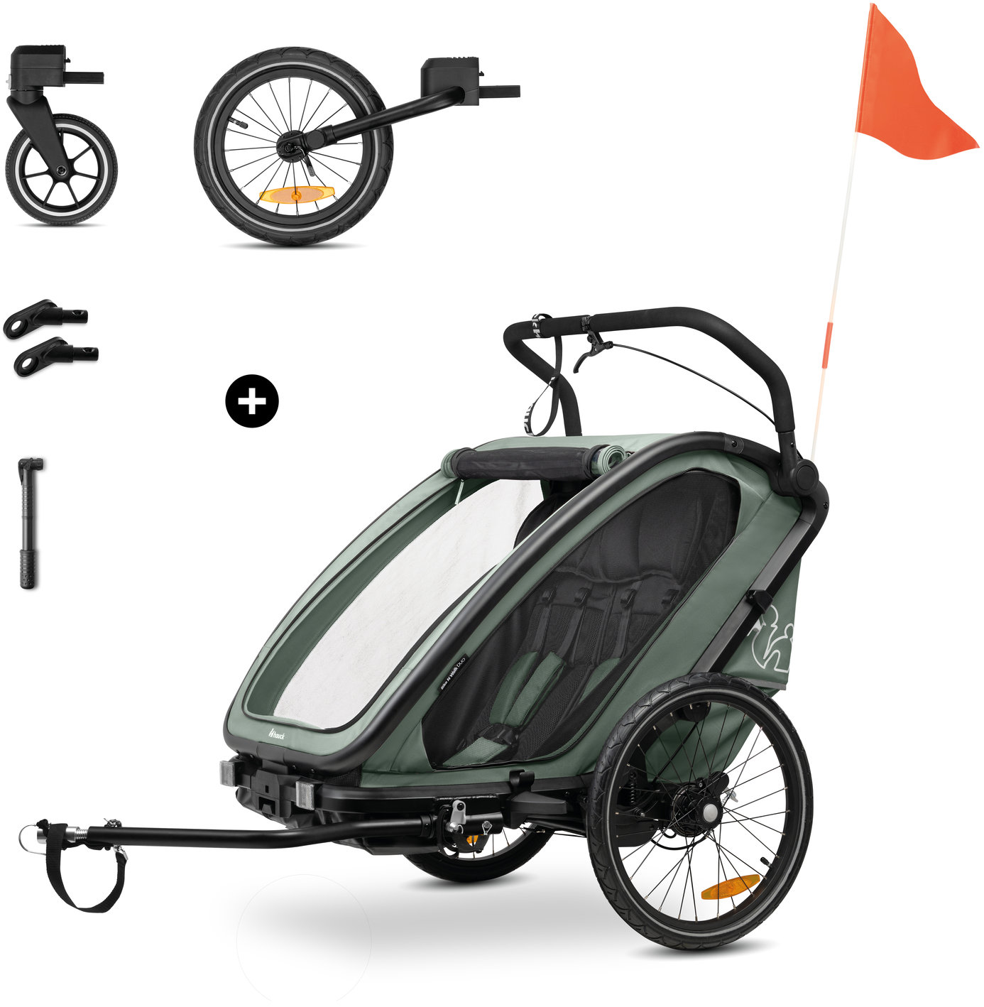 Hauck Bike N Walk Duo 3v1 dark green