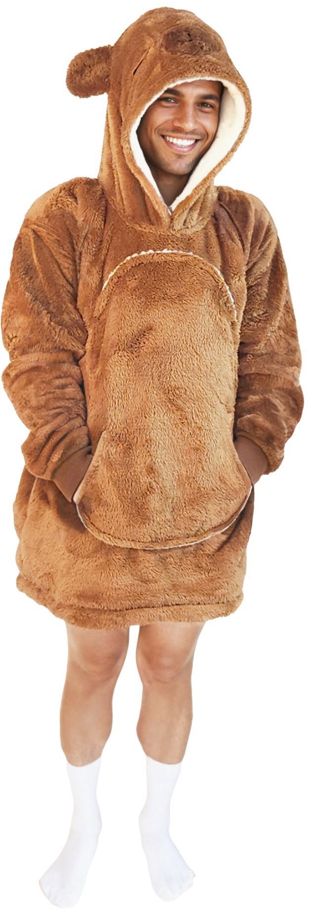 Cozy Noxxiez Kapybara - hřejivá televizní mikinová deka pro teenagery a dospělé