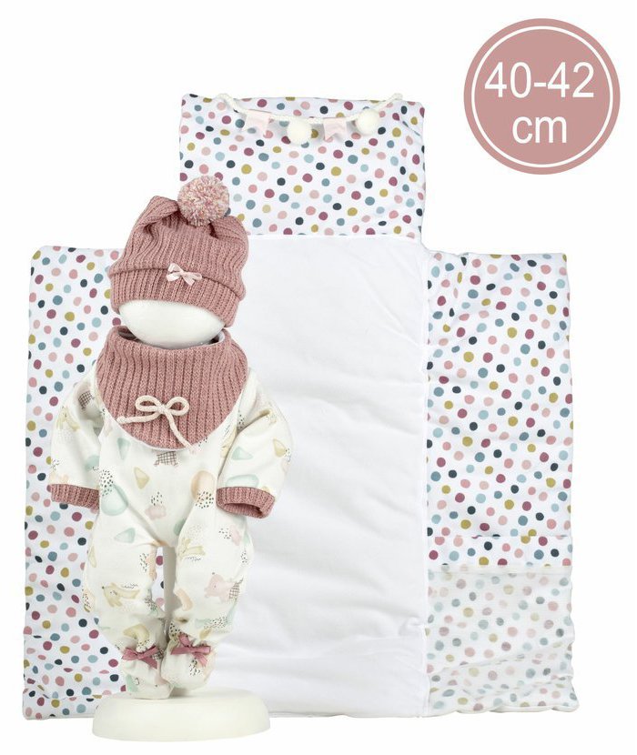 Llorens M738-88 obleček pro panenku miminko New Born velikosti 40–42 cm s doplňky