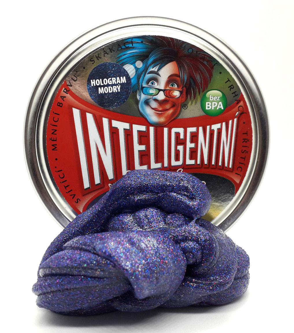 Intelingentní plastelína - Hologram modrý