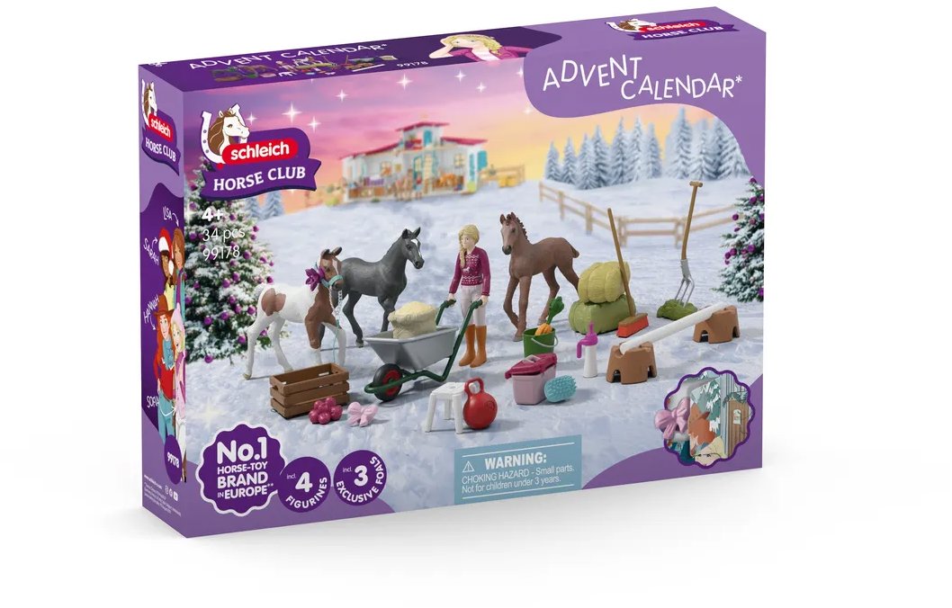 Schleich Adventní kalendář Horse Club 2025 – Vánoční zázračné hříbě 99178