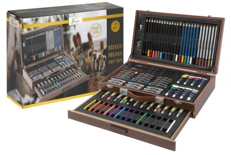 Velký dřevěný kreativní kufřík Mac Toys