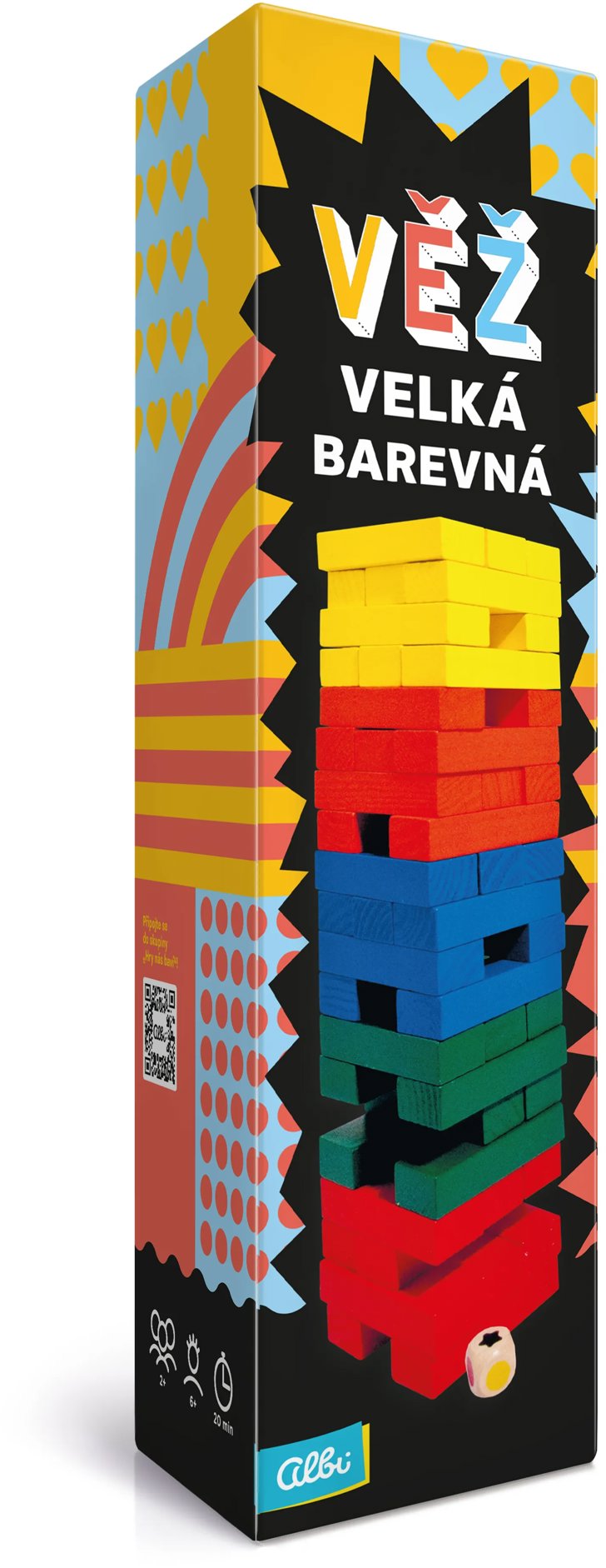 Věž velká barevná s kostkou