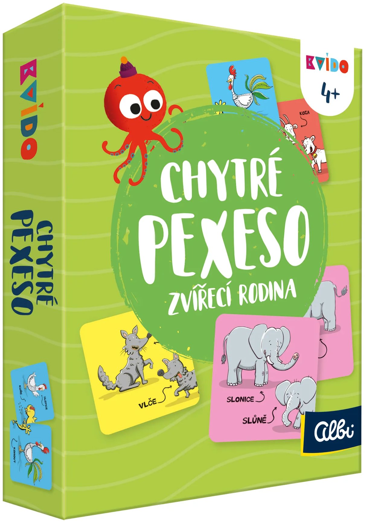 Kvído - Chytré pexeso 2 - Zvířecí rodina