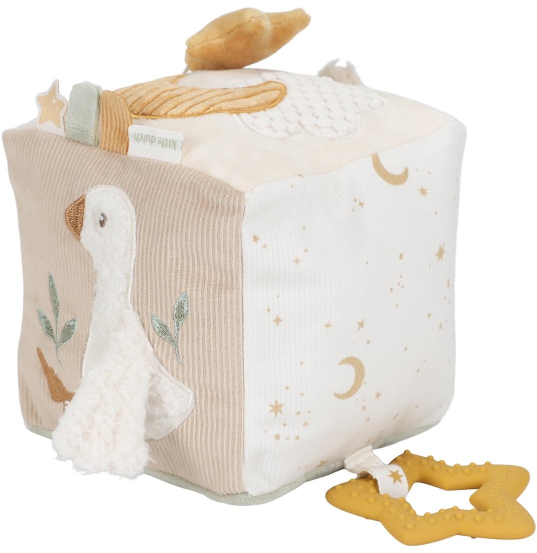 Little Dutch Kostka textilní s aktivitami Newborn Naturals