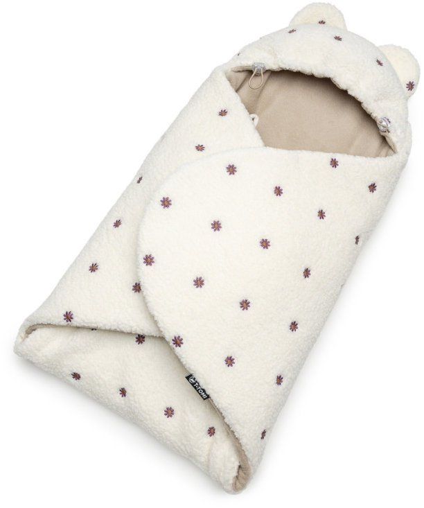 T-TOMI Wrapper Teddy Cream flowers