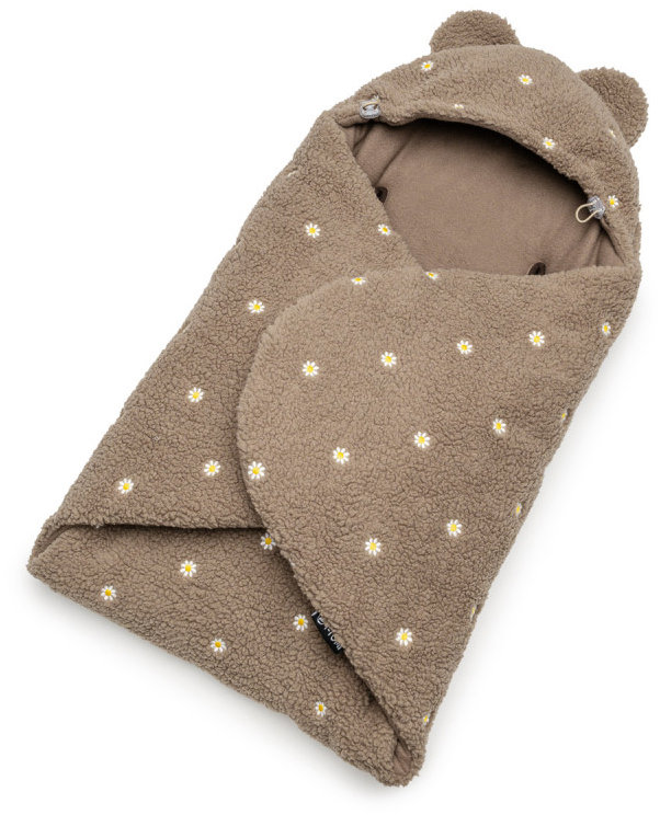 T-TOMI Wrapper Teddy Brown flowers