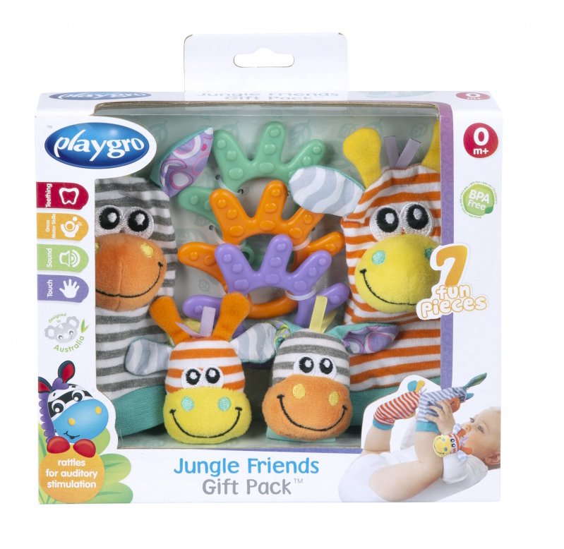 Playgro Jungle Friends Dárkový set - ponožky a náramky