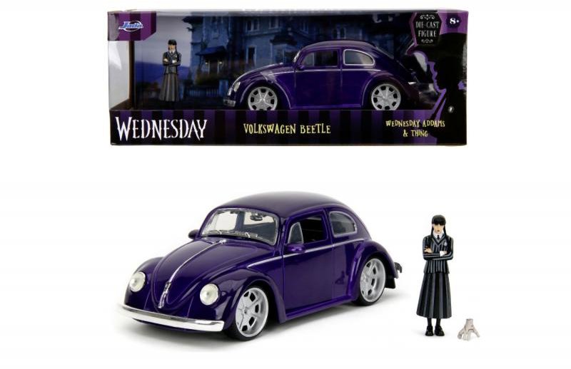 Jada Wednesday auto 1972 VW Beetle a figurka Wednesday