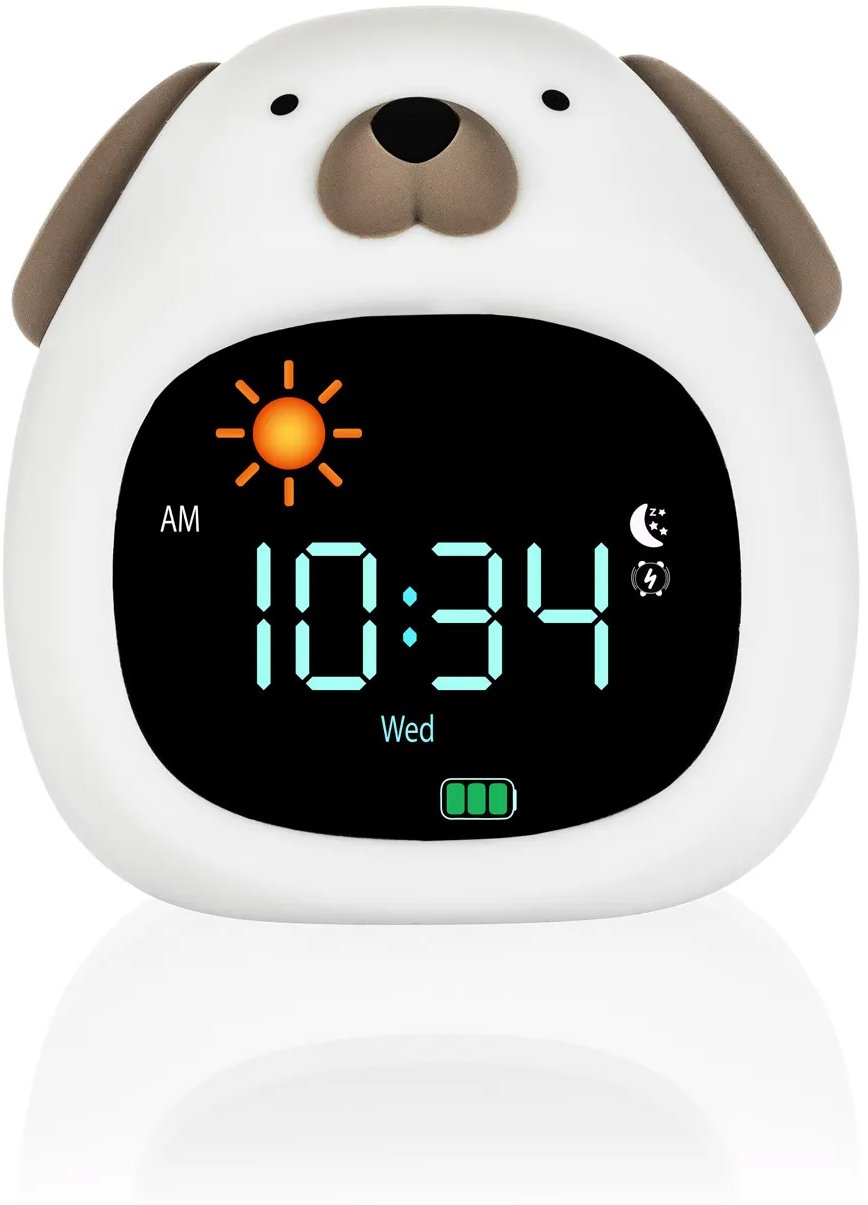 Zopa Budík s nočním světlem a hudbou Dog