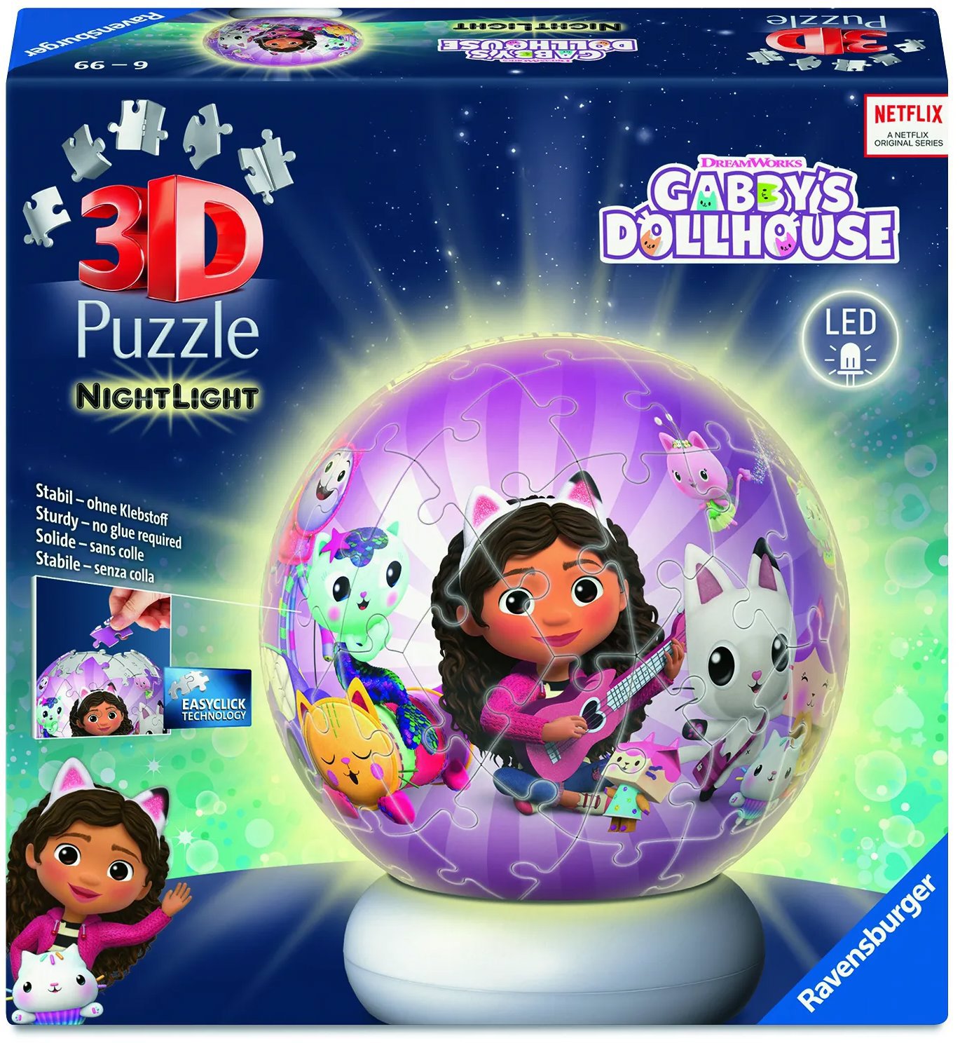 Ravensburger 120080596 Puzzle-Ball Gabby’s Dollhouse (noční edice)
