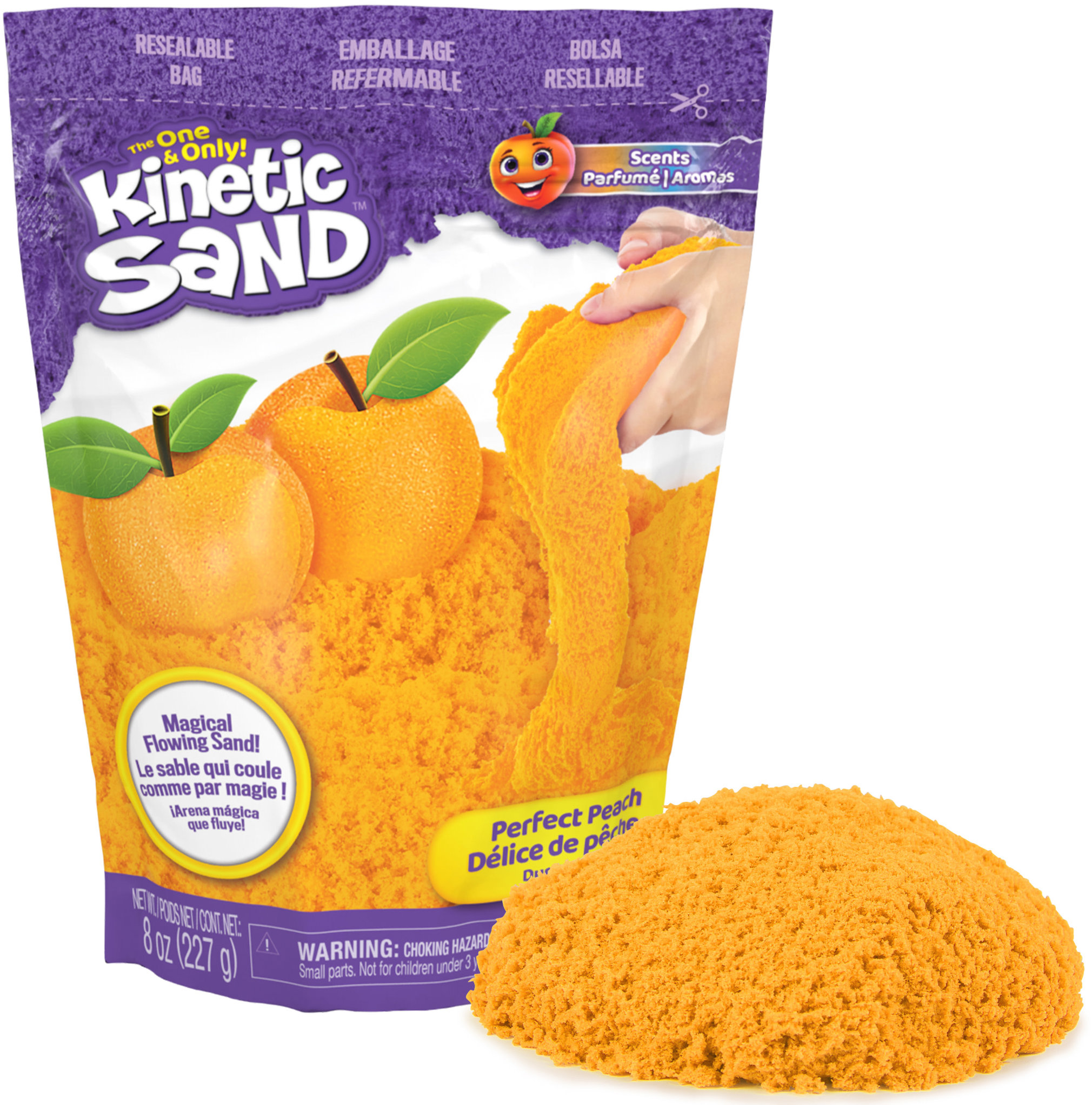 Kinetic Sand Balení s ovocnými vůněmi broskev