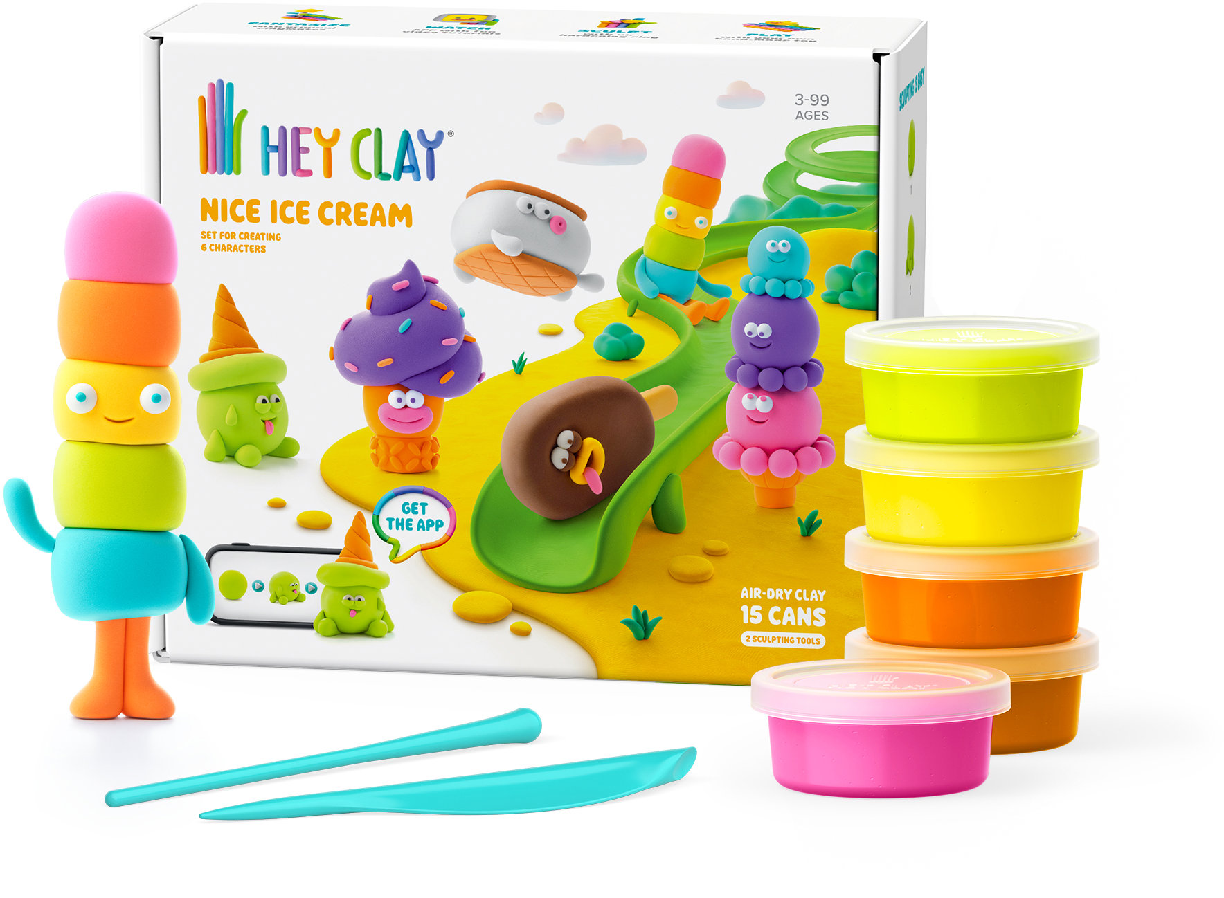Hey Clay Nice Ice Cream velká sada se 6 postavičkami