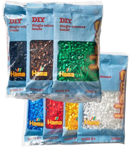 Hama Základní barvy 7 × 1 000 ks midi