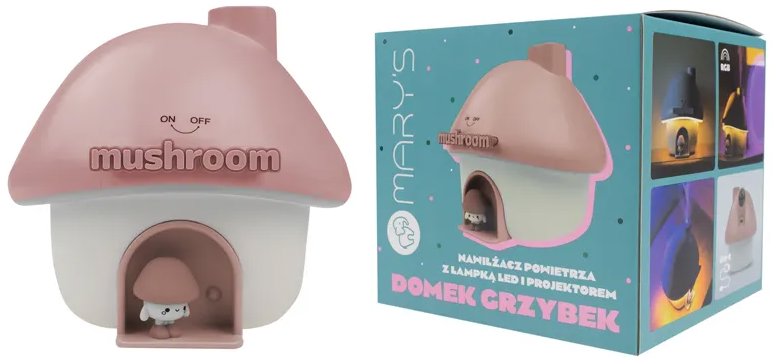 Mary's Houbička s LED lampičkou 2v1 růžová