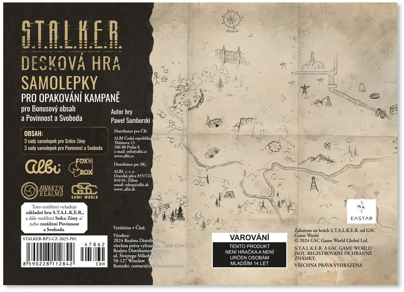 Stalker - Sada náhradních samolepek a map 2
